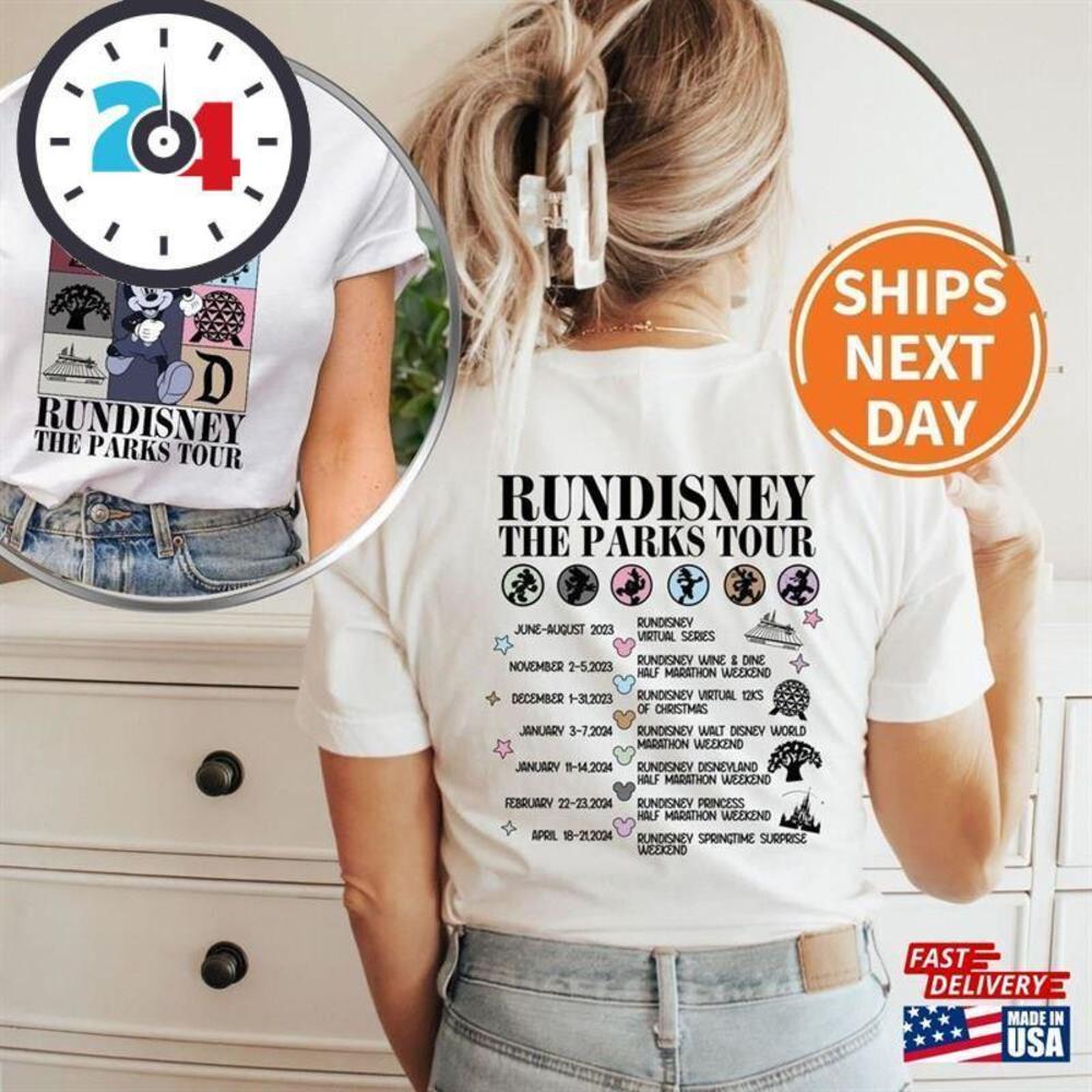 Two Sided Disneyworld Marathon  Shirt Mickey Rundisney The 2 Sided